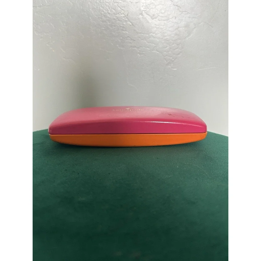 Kate Spade Eyeglasses Sun Glasses Case Pink and Orange Hard Clamshell Case Only